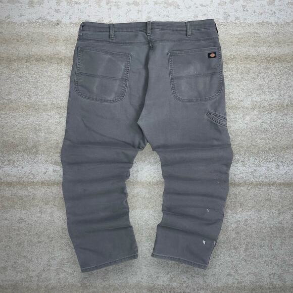 Vintage 90s Dickies Carpenter Pants 38x30 Baggy Smoke Grey Canvas Double Knee